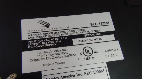 Samlex SEC1225 Power Supply - Image 4